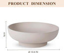 Large Decorative Concrete Bowl, Modern Handicraft Bowls for Home Decor, Decorative Fruit Bowl for Kitchen Counter, Stylish Key Bowl for Entry Table, Gray by CozyNest Decor