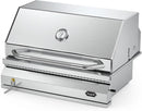 Hygrill Charcoal Grill Head for Outdoor Kitchen, 32-inch Stainless Steel Built-In Grill with Insulated Hood, Temperature Gauge and Fabric Cover by GreenHaven Gardens