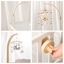 Baby Crib Mobile Arm - Wooden Baby Mobile Crib Holder for Hanging Baby Crib Attachment for Nursery Decor (Curved Structural Arm) by TinyTreasures Baby Boutique