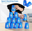 yeesport 24 Pcs Sport Stacking Cups, Sport Training Game for Challenge Competition, Plastic Stacking Cups, Classic Family Game for Kids and Adults, Blue+Green by TinyTreasures Baby Boutique