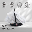 Baby Car Seat Cover, Soft Sun Shade Cover, Breathable Comfortable Privacy Carseat Canopy Protect for Newborn Infant Boys Girls (Animals) by TinyTreasures Baby Boutique