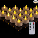 LED Tea Light Remote Control Candle,Flickering Flameless LED Candle,Long Lasting 400+Hours,Battery Operated with Timer for Home Decoration Seasonal &Festival Celebration WarmYellow (12pcs) by GreenHaven Gardens