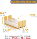 SpaceAid Bamboo Pull Out Spice Rack Organizer for Cabinet, Heavy Duty Slide Out Seasoning Kitchen Pantry Sliding Vertical Organization, 5.1" Wide, 2 Drawers(2" Wide), 1-Tier, Natural by CozyNest Decor