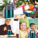 Insulated Thermo Food Jar for Hot & Cold Food for Kids Adult, 17 oz Soup Thermal Hot Food Containers for Lunch, Triple Layer Insulation Stainless Steel Food Jar with Spoon (Green) by TinyTreasures Baby Boutique