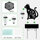 Address Signs for Houses,YY Gardenia Solar Lantern Garden Stake with Glow in the Dark House Numbers-Waterproof Outdoor Yard Sign with Solar Power-Elegant Garden Decor (Cat Black) by GreenHaven Gardens