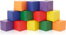 Casafield Toddler Foam Building Blocks (12-Piece Set), 5.5" x 5.5" Soft Play Colorful Kids Stacking Cubes for Daycare, Nursery, Preschool by TinyTreasures Baby Boutique