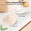 Organic Nursing Pads - 14 Washable Viscose Derived from Bamboo Breastfeeding Pads, Wash Bag, Reusable Breast Pads for Breastfeeding, Nipple Pads for Breastfeeding Essentials (Bare Beige, L 4.8") by TinyTreasures Baby Boutique