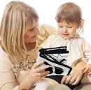 My First Black and White High Contrast Soft Book , Infant Tummy Time Toys, Black and White Baby Cards, Folding Educational Activity Cloth Book Suitable for Boys Girls Toddler by TinyTreasures Baby Boutique