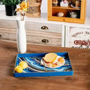 Spsyrine Decorative Tray, Plastic Rectangular Coffee Table Tray with Handles, Marble Serving Tray for Living Room, Ottoman, Bathroom Decor. 15.6” X 10.2".SLRE by CozyNest Decor