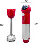 OVENTE Cordless Immersion Hand Blender, 300W Rechargeable Handheld Portable Stick Mixer with Speed Pulse Activating Sensor and Stainless Steel Blades for Smoothies, Shakes or Baby Food, Red HR995R by TinyTreasures Baby Boutique