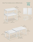 SONGMICS Cabinet Organizer Shelf, Set of 2 Kitchen Counter Shelves, Kitchen Storage, Spice Rack, Stackable, Expandable, Metal and Engineered Wood, Cloud White and Snow White UKCS02W01