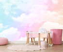 Rainbow Cloud Wallpaper for Kids Room Ceiling Sky Wall Mural for Girls Room Living Room Bedroom Dining Room Basement(Not Self-Adhesive) by TinyTreasures Baby Boutique