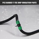 MDEOOSKY 12 Pcs Barbed Tee 1/2 Inch Tubing (1/2" ID X 0.6-0.63" OD) 16mm To 1/4 Inch Irrigation Tube Anti-Drop Barbed Tee Hose Fittings Drip Parts Twist Locked 3 Way Connectors(Fits 13mm ID / 4mm ID) by GreenHaven Gardens
