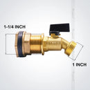 GHT 3/4 spigot for rain barrel parts kit, brass water barrel spigot for 5/25/50/55 gallon bucket, bulkhead valve for rainwater drum garden hose connector and drain valve diy kits by GreenHaven Gardens