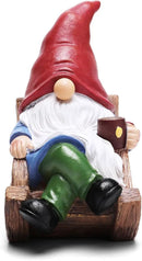 Solar Garden Gnomes Outdoor Statue with Solar Lights,7.1“ Figurine Lights Solar Garden Yard Decorations Outdoor Decorations for Patio,Yard,Lawn Ornament，Mom Gift Unique Housewarming Gifts by CozyNest Decor