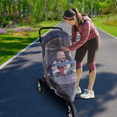 Mosquito Net for Stroller - Grey Sun Shade Protection Infant Stroller Mosquito Net and Car Seat - 2Pack Portable Bug Netting (Grey) by TinyTreasures Baby Boutique