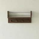 Entrance Coat Rack ，Coat Hooks, Wall-Mounted Wooden Hook Rack, Wall-Mounted Shelves are Very Suitable (Walnut Colored Finish-A) by CozyNest Decor