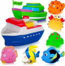 Bath Toys for Kids Ages 1-3 - Mold Free Bath Toy for Babies 6-12 Months - Toddler Pool Bathtub Water Table Toys - Valentines Day Gifts for 1 2 3 Year Old Boys Girls Easter Basket Stuffers Toy Boats by TinyTreasures Baby Boutique