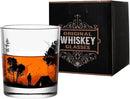 Old Fashioned Whiskey Glasses, Stemless Wine Glasses with Gift Box, 10Oz Rocks Glass for Scotch Cocktail Bourbon Vodka Liquor, Unique Gifts for Dad, Husband, Father's Day, Anniversary by CozyNest Decor