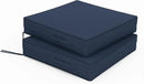 Patio Chair Cushions 22 X 22 X 4 Inch Waterproof Outdoor Seat Cushions for Patio Furniture, Outdoor Sofa Couch Pads with Ties & Handle, Set of 2, Navy Blue