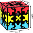 Gear Cube 3x3 with Three-Dimensional Gear Structure Magic Cube 3x3x3 Puzzles Toys (60mm) Brain Teaser Puzzle Game Toy for Children and Adults (Style A) by TinyTreasures Baby Boutique