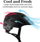 Kids Bike Helmet, Youth Toddler Boys Girls Helmets, 2 Size Adjustable for Ages 2-3-5-8-14 Years, Child Helmet with Visor and LED Light, Lightweight Multi-Sport Bicycle Scooter Cycling Helmets by TinyTreasures Baby Boutique