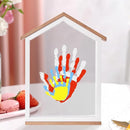 Exclusive House Shaped Family Handprint Kit; Unique DIY Keepsake, Complete Set, Meaningful Gift for Home Decor, Family Craft & Memory Making (House Shape) by TinyTreasures Baby Boutique