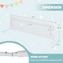BABY JOY Double Sided Bed Rail Guard, 2 Pack, Extra Long, Swing Down for Convertible Crib, Folding Baby Safety Bedrail for Kids Twin Full Size Queen King Mattress, Rails for Toddlers (White, 60") by TinyTreasures Baby Boutique