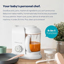 BEABA Babycook Solo 4 in 1 Baby Food Maker, Puree Steamer and Blender for Purees, Grinder with Auto Steam Cooking, Lrg Capacity 4.5 Cups 27 Servings in 20 Mins, Eucalyptus by TinyTreasures Baby Boutique