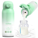 Portable Bottle Warmer for Travel, Dual Heating Modes for Breastmilk & Water, Portable Bottle Milk Warmer with Fast Heating & Long Battery Life, 10 Ounces Large Capacity (Green) by TinyTreasures Baby Boutique