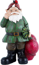 Topadorn Gnomes Figurine Resin Sculpture Garden Gnome Drag a Brunch of Radishes Statue with a Ladybug for Outdoor Garden Decor, Radish Harvest 10 Inch by GreenHaven Gardens