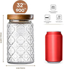 3-Pack 32oz Glass Jar With Airtight Lid,Kitchen Canisters For Countertop,Coffee Sugar Container Set,Pantry Glass Storage Containers For Flour,Candy,Loose Tea,Snack jar by CozyNest Decor