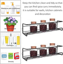 Spice Rack Organiser Hanging Spice Shelves Carbon Steel Wall Mount Spice Rack Kitchen Storage Racks Storage Spices and Condiments Spice Jars for Kitchen Cabinet Cupboard Pantry Door (6) by CozyNest Decor