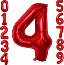 GOER Red Foil Balloons Number 4,Huge Number Balloons for 4th 44th Birthday Party Supplies Anniversary Decorations (3 pcs,42 inch,32 inch,16inch) by TinyTreasures Baby Boutique