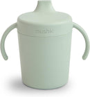 mushie Trainer Sippy Cup | Made in Denmark | Leak Resistant Twist-Off Lid & Handles | 6 Months + (Sage) by TinyTreasures Baby Boutique