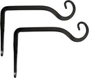 Mkono Hanging Plant Bracket 6 inch Metal Wall Plant Hook Decorative Plant Hanger for Bird Feeders, Planters, Lanterns, Wind Chimes, Home Decor Indoor Outdoor 2 Pack, Black by GreenHaven Gardens