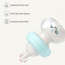 YOHKOH Newborn Glass Baby Bottles with Slow Flow Nipple for 0+ Months, Wide Neck Feeding Bottle, 2.7oz/80ml (Blue, 2.7oz (Pack of 4)) by TinyTreasures Baby Boutique