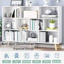 IOTXY Wooden Open Shelf Bookcase - 3-Tier Floor Standing Display Cabinet Rack with Legs, 10 Cubes Bookshelf, Warm White by CozyNest Decor