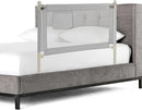 BABY JOY Bed Rail for Toddlers, 47''Long, Height Adjustable & Foldable Baby Bed Rail Guard w/Storage Pocket & Double Safety Child Lock for Kids Twin Double Full Size Queen King Mattress (Grey) by TinyTreasures Baby Boutique