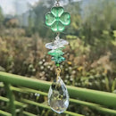 Crystal Hanging Decorations-Hanging Ornament Crystals with Leaf Clover Suncatchers with Crystal Ball for Home, Office, Garden and Festival Decoration by GreenHaven Gardens