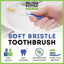 MOUTHWATCHERS Soft Flossing Manual Toothbrush for Adults, 2 Pack, Green, Ultra Clean, Good for Sensitive Teeth and Gums, by Dr. Plotka's by CozyNest Decor