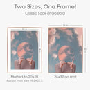 Homeforia 24x32 Rose Gold Picture Frame, High End Metal 24x32 Poster Frames with Mat 20x28 inch Photo, 24 x 32 Thin Frame Matted to 20 x 28 Print, 32x24 Large Frame, Tempered Glass, Wall Kit, Set of 1 by CozyNest Decor