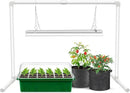 wolezek Grow Lights for Seed Starting with Stand, 2ft T5 144 LEDs Full Spectrum Seedling Grow Light for Indoor Plants, 32W High Output Seed Starter Light Kit, Height Adjustable, ON-Off Switch by GreenHaven Gardens