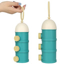 Accmor Formula Dispenser On The Go, 3 Layers Stackable Formula Container to Go, Non-Spill Portable Milk Powder Baby & Kids Snack Container, Green by TinyTreasures Baby Boutique