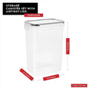 DWËLLZA KITCHEN Airtight Food Storage Container Set - 6 Pieces 2.0L - Plastic BPA Free Kitchen Pantry Storage Containers - Dishwasher Safe - Include 8 Labels and Marker - Keeps Food Fresh & Dry by CozyNest Decor