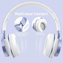 AILIHEN Kids Headphones for School Boys, Headphones with Microphone for Chromebook Laptop Computer Smartphone, 3.5mm Foldable Lightweight Headset for Teen Teenager (Violet) by TinyTreasures Baby Boutique