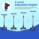 3 Wheel Scooter for Kids Ages 6-12,Kids Scooter with Light Up Wheels, Sturdy Deck Design, and 4 Height Adjustable Suitable for Kid Ages 3-12 by TinyTreasures Baby Boutique