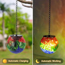 Hanging Solar Lanterns Outdoor Waterproof, Hanging Glass Solar Lantern with Hook, Gazing Ball Lantern Decor for Tree Yard Patio by GreenHaven Gardens