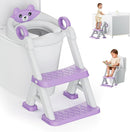 Potty Training Seat, Toddler Toilet Seat With Steps, 2 In 1 Toddler Potty Training Toilet With Splash Guard, Anti-Slip Step Stool Soft Mat, Adjust High Potty Seats For Toddlers Kids Boys Girls by TinyTreasures Baby Boutique