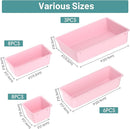 WOWBOX 25 PCS Plastic Drawer Organizer Set, 4 Sizes Desk Drawer Divider Organizers and Storage Bins for Makeup, Jewelry, Gadgets for Kitchen, Bedroom, Bathroom, Office, Pink by TinyTreasures Baby Boutique